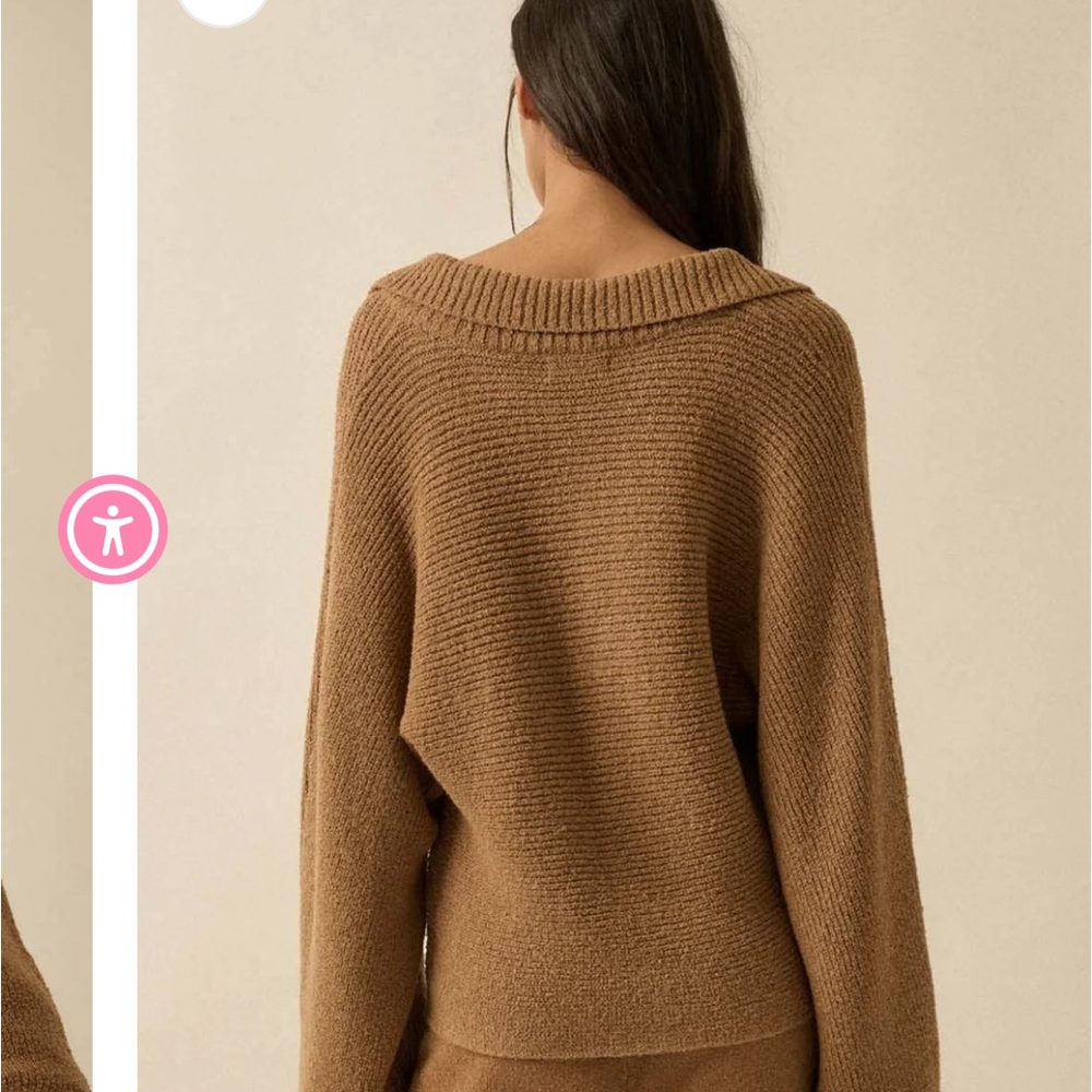 Brown Ribbed knit sweater - Picture 4 of 4